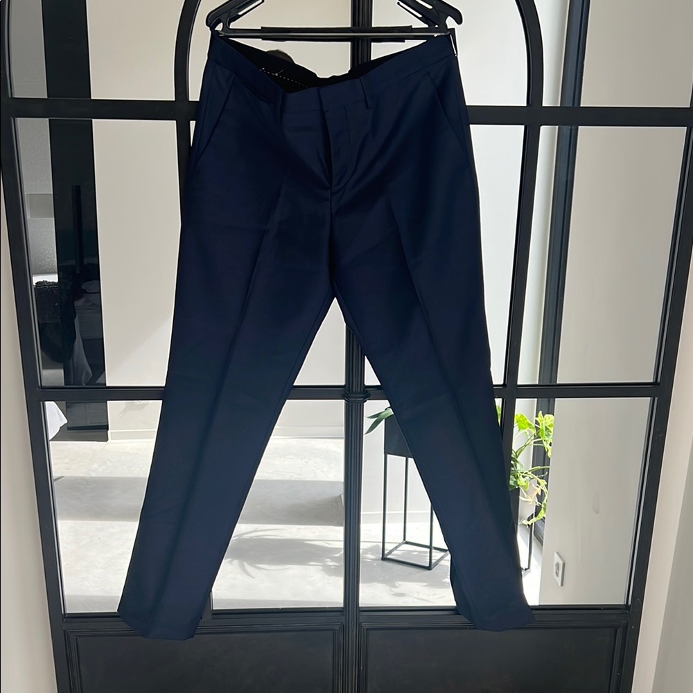 Express Blue Dress Pants Tailored Fit